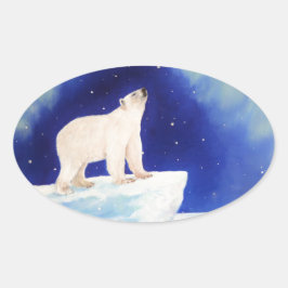 Polar Lights Ovaler Aufkleber