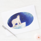 Polar Lights Ovaler Aufkleber (Umschlag)