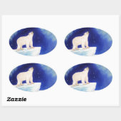 Polar Lights Ovaler Aufkleber (Blatt)