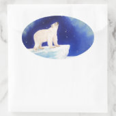 Polar Lights Ovaler Aufkleber (Tasche)