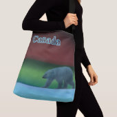 Polar Lights Polar Bear - Kanada Tragetaschen Mit Langen Trägern (Von Nahem)