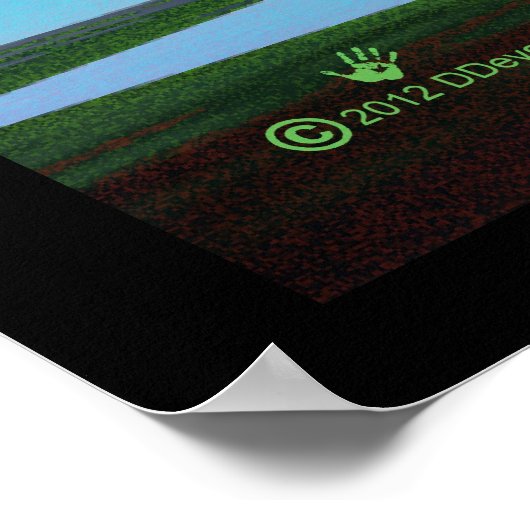 Polar Lights Polar Bear Poster (Ecke)