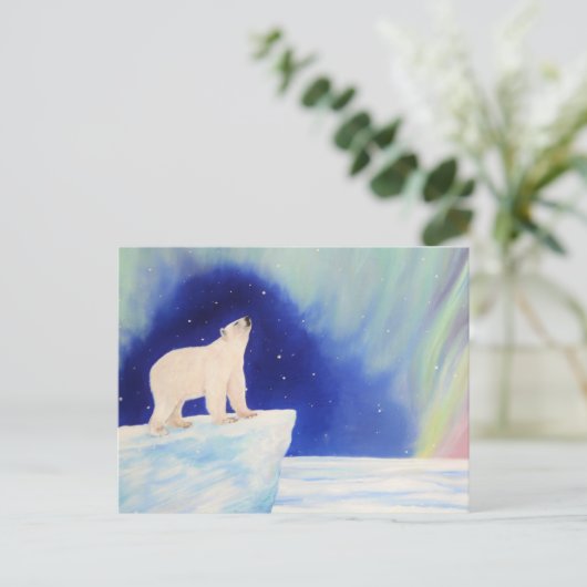 Polar Lights Postkarte (Stehend Vorderseite)