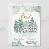 Polar Little Bear ist unterwegs Niedliche Baby Dus Einladung (Vorderseite)