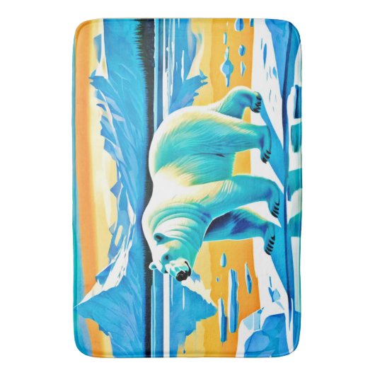 Polar Majestät: Arktische Landschaft Badematte (Vorderseite Vertikal)