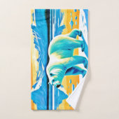 Polar Majestät: Arktische Landschaft Badhandtuch Set (Handtuch)