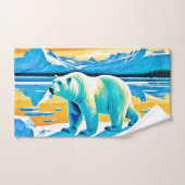 Polar Majestät: Arktische Landschaft Badhandtuch Set (Handtuch)