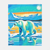 Polar Majestät: Arktische Landschaft Fleecedecke (Vorderseite)
