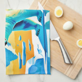 Polar Majestät: Arktische Landschaft Geschirrtuch (Viertel Falte)