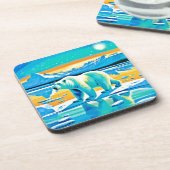 Polar Majestät: Arktische Landschaft Getränkeuntersetzer (Linke Seite)