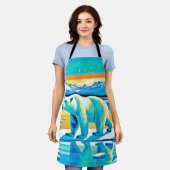 Polar Majestät: Arktische Landschaft Schürze (Getragen)