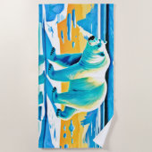 Polar Majestät: Arktische Landschaft Strandtuch (Vorderseite)