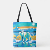 Polar Majestät: Arktische Landschaft Tasche (Rückseite)