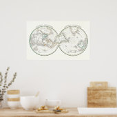 Polar Map of the World Poster (Küche)