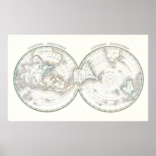 Polar Map of the World Poster (Vorne)