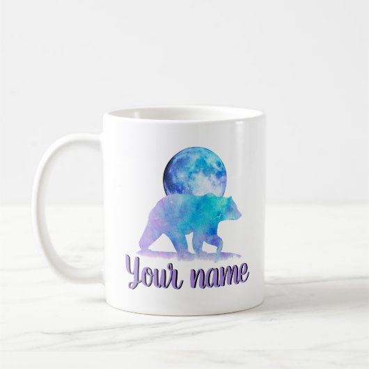 Polar Moon Bär.Personalisiert Ihr Name Kaffeetasse (Links)