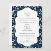 Polar Night Blue und Basil Green Probe Dinner Einladung (Vorderseite)