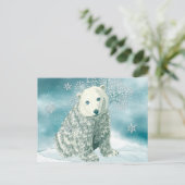 Polar North Alaskan Polar Bear Postkarte (Stehend Vorderseite)