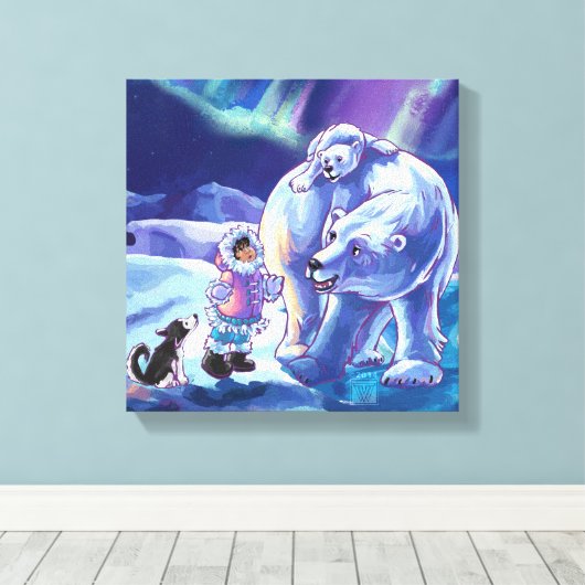 Polar Pals Leinwanddruck (Insitu (Holzboden))