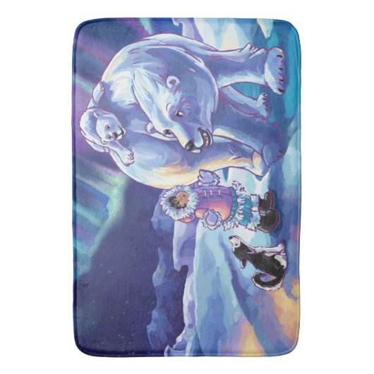 Polar Pals Painting Badematte (Vorderseite Vertikal)