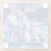 Polar Pals Painting Glasuntersetzer (Rückseite)