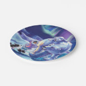 Polar Pals Painting Pappteller (Schrägansicht)