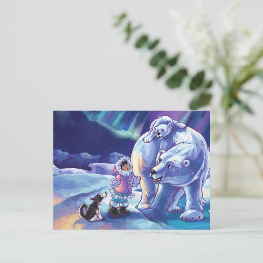 Polar Pals Postkarte (Stehend Vorderseite)