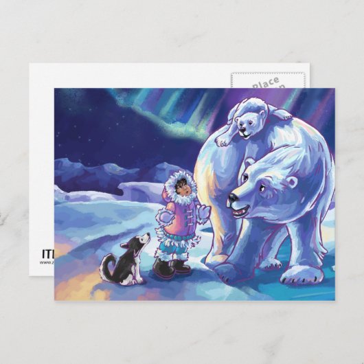 Polar Pals Postkarte (Vorne/Hinten)