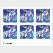 Polar Pals Quadratischer Aufkleber (Blatt)