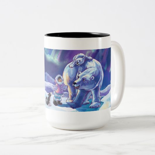 Polar Pals Zweifarbige Tasse (VorderseiteRechts)