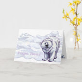 Polar Papa Bear Greeting Card Karte (Gelbe Blume)