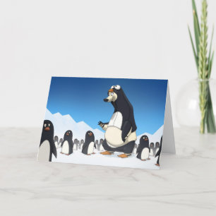 Polar-Penguin-Karte (Leere Innenseite) Feiertagskarte