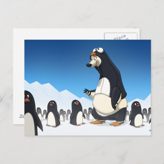 Polar Penguin Postcards Postkarte (Vorne/Hinten)