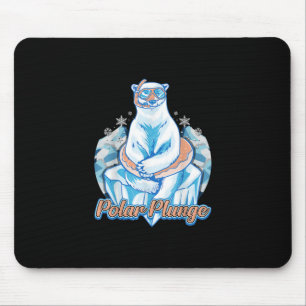 Polar Plunge Eissprung Lustiger Eisbär Winterschwi Mousepad