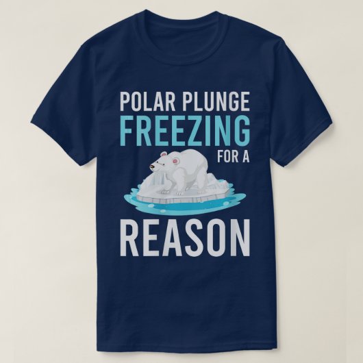Polar Plunge Freezing für einen Grund VNeck T-Shirt (Design vorne)