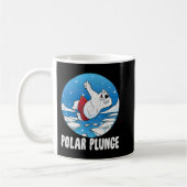 Polar Plunge Ice Jump Funny Polar Bear Winter Kaffeetasse (Links)
