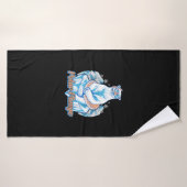 Polar Plunge Ice Jump Funny Polar Bear Winter Swim Badehandtuch (Badehandtuch)