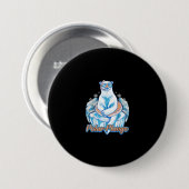Polar Plunge Ice Jump Funny Polar Bear Winter Swim Button (Vorne & Hinten)