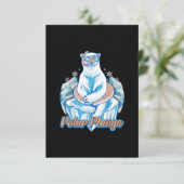 Polar Plunge Ice Jump Funny Polar Bear Winter Swim Einladung (Stehend Vorderseite)