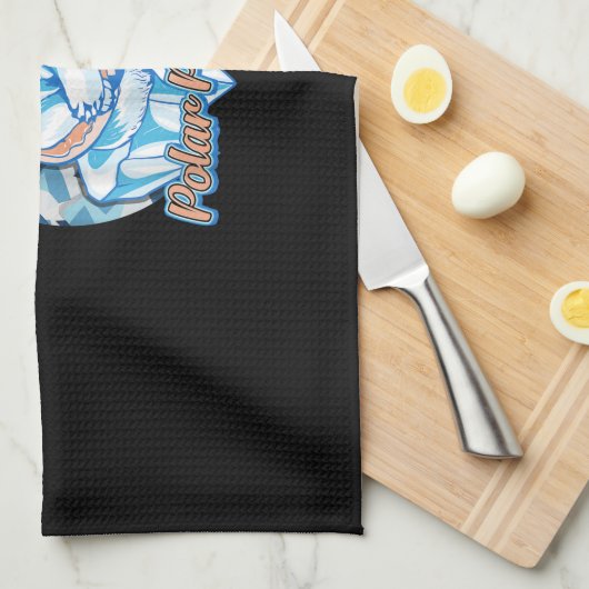 Polar Plunge Ice Jump Funny Polar Bear Winter Swim Geschirrtuch (Viertel Falte)