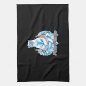 Polar Plunge Ice Jump Funny Polar Bear Winter Swim Geschirrtuch (Vertikal)