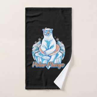 Polar Plunge Ice Jump Funny Polar Bear Winter Swim Handtuch