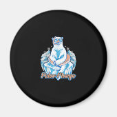 Polar Plunge Ice Jump Funny Polar Bear Winter Swim Magnet (Vorne)