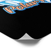 Polar Plunge Ice Jump Funny Polar Bear Winter Swim Poster (Ecke)