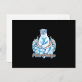 Polar Plunge Ice Jump Funny Polar Bear Winter Swim Postkarte (Vorne/Hinten)