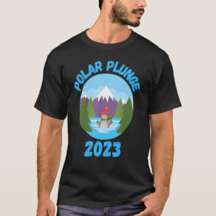 Polar Plunge Ice Jump Funny Polar Bear Winter Swim T-Shirt