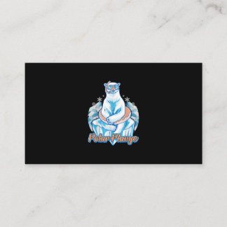 Polar Plunge Ice Jump Funny Polar Bear Winter Swim Visitenkarte