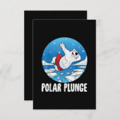 Polar Plunge Ice Jump Polar Bear Winter Swim Begleitkarte (Vorne/Hinten)