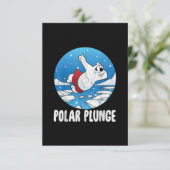 Polar Plunge Ice Jump Polar Bear Winter Swim Begleitkarte (Stehend Vorderseite)