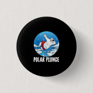 Polar Plunge Ice Jump Polar Bear Winter Swim Button